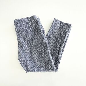 Banana Republic Womens Sloan Fit Trouser Ankle Pants Northern Python Blue White